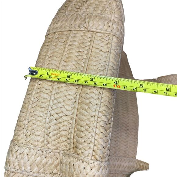 Draper James Tan Shoulder Bag with Navy Floral Scarf - Picture 5 of 7